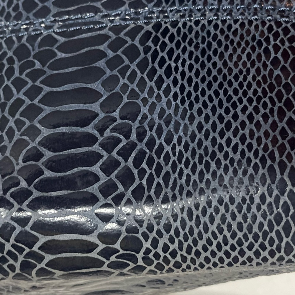 Michael Kors Jet Set Blue Python Embossed Leather… - image 5